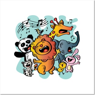 Cute cartoon animals Posters and Art